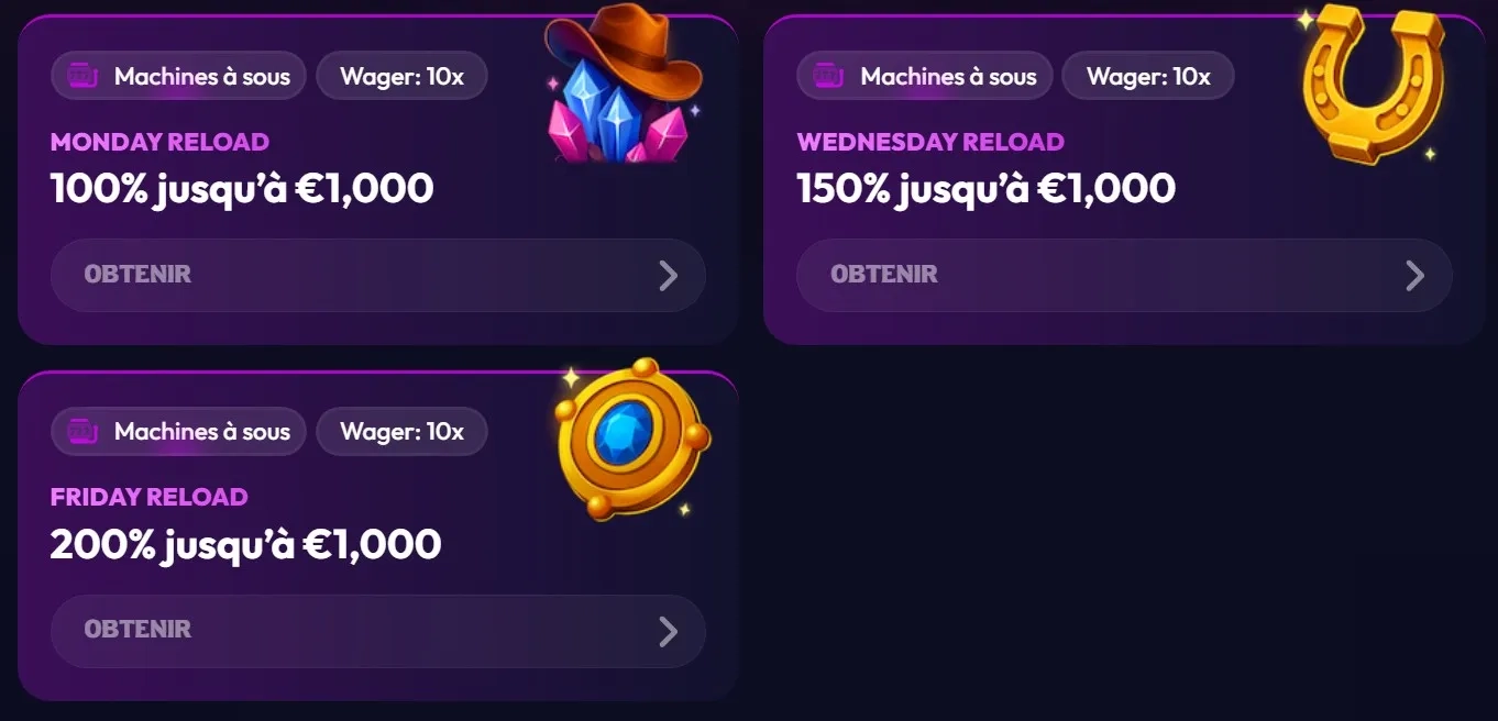 Bonus et promotions